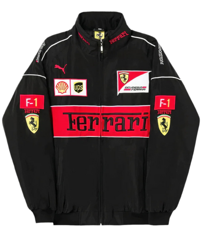 Ferrari F1 Vintage Racing Jacket - Black Edition
