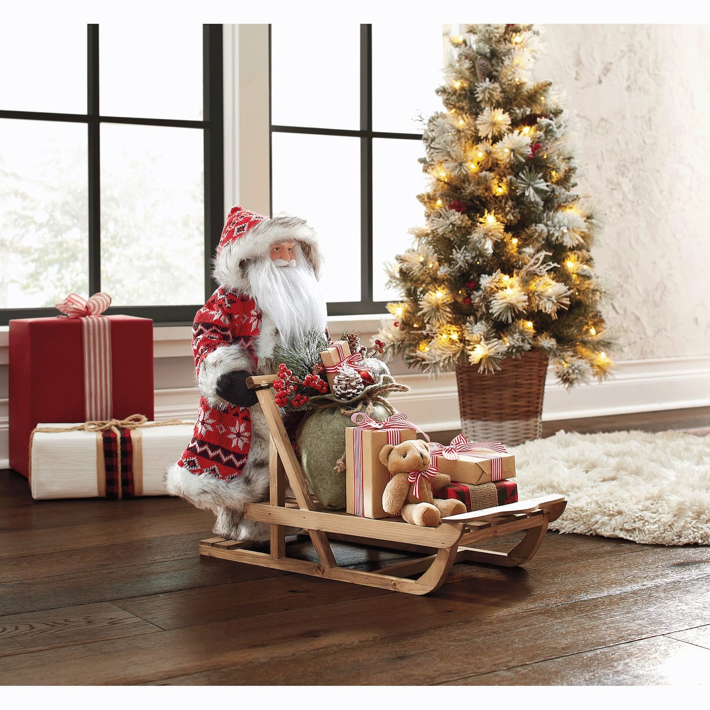 Nordic Santa on Sleigh Figurine