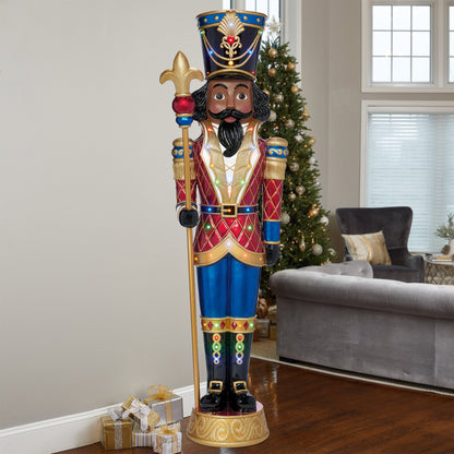 8ft Nutcracker with LED Lights and Music