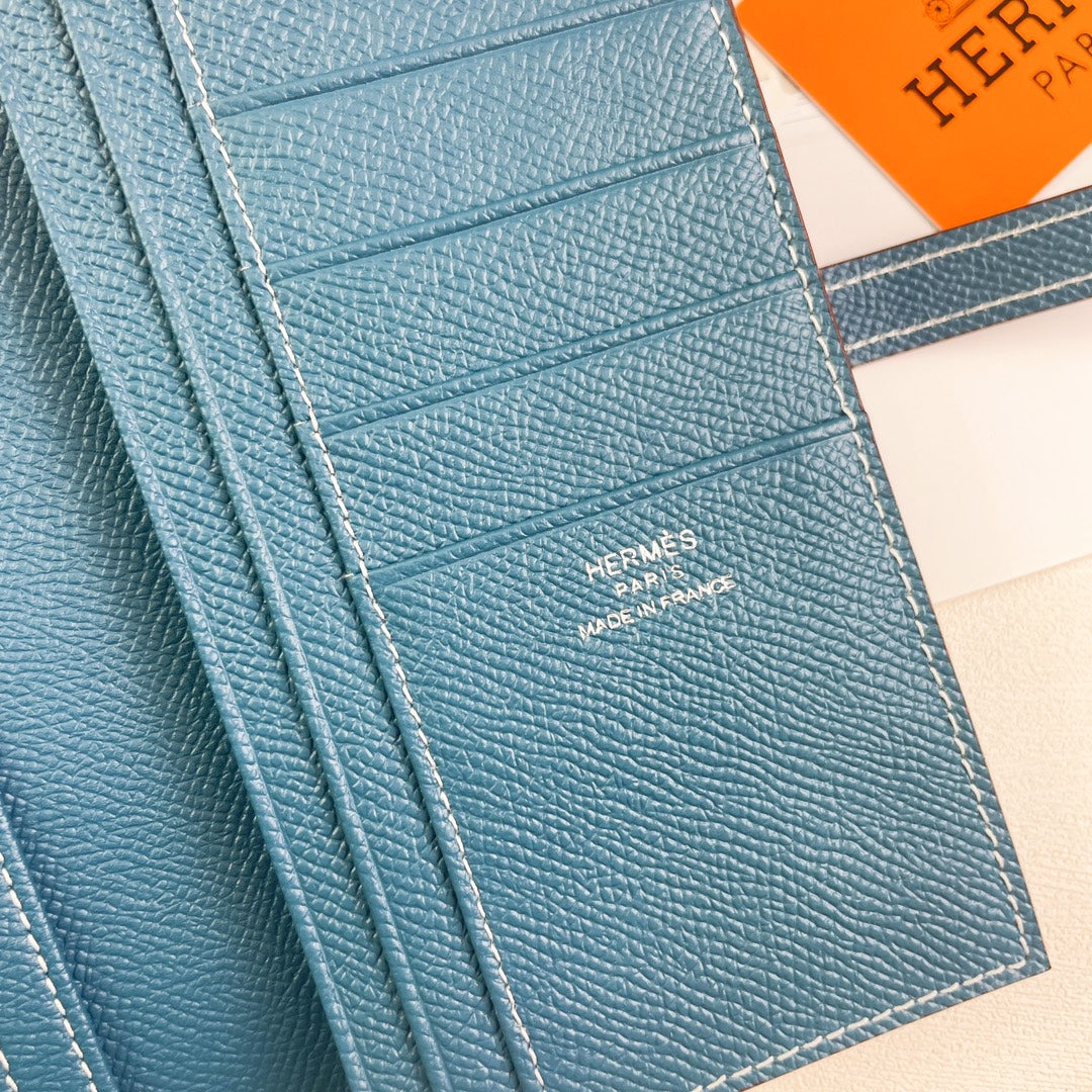 Hermes Goyard New H Passant Toutenmainte Wallet blue