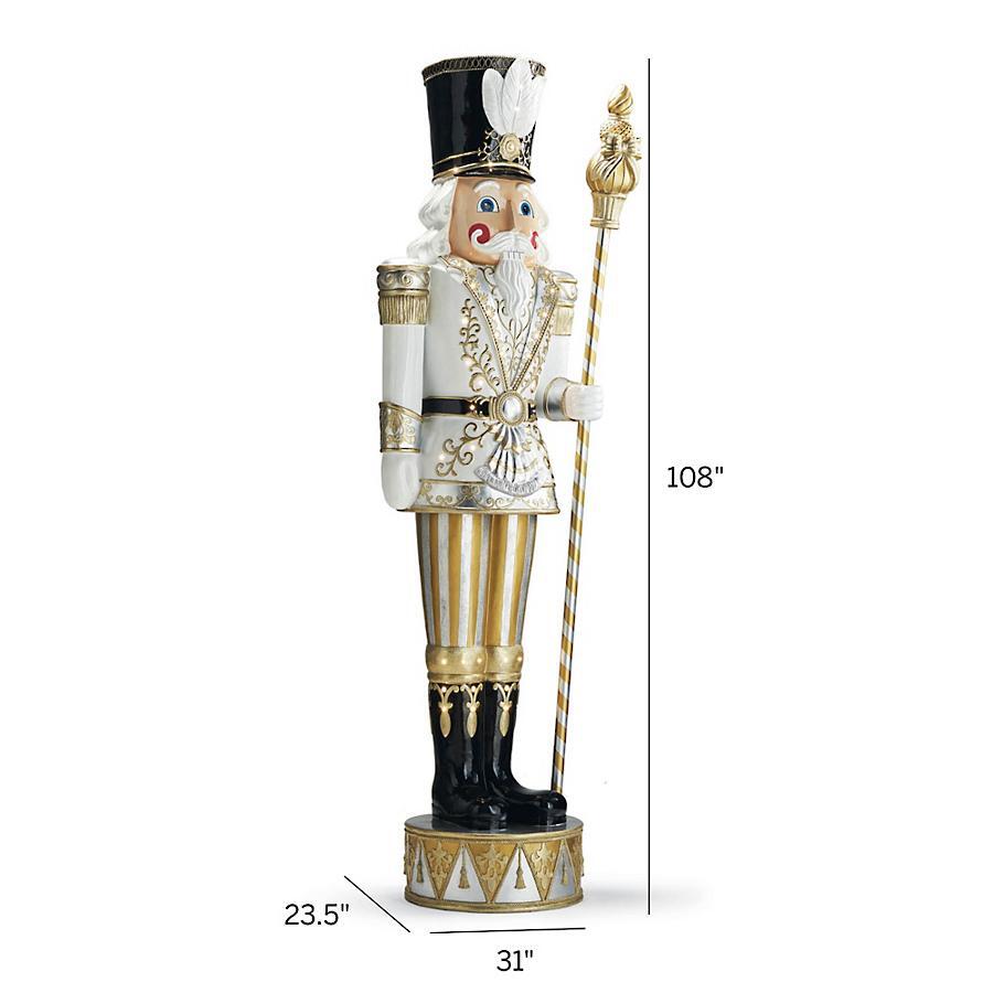 LED Giant 9ft Metallic Nutcracker