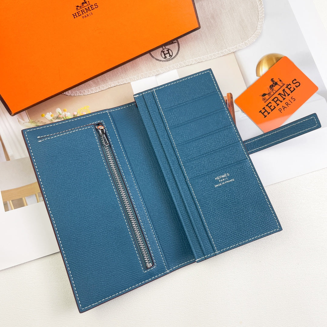 Hermes Goyard New H Passant Toutenmainte Wallet blue