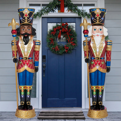 8ft Nutcracker with LED Lights and Music