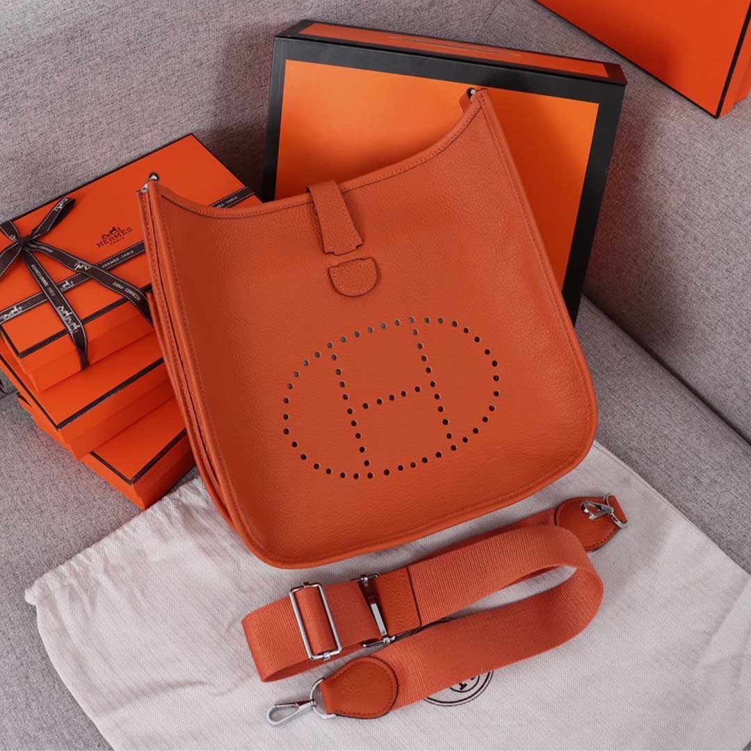 Hermes Goyard AAA-Evelyne III 29 bag ORANGE/BLACK/BLUE