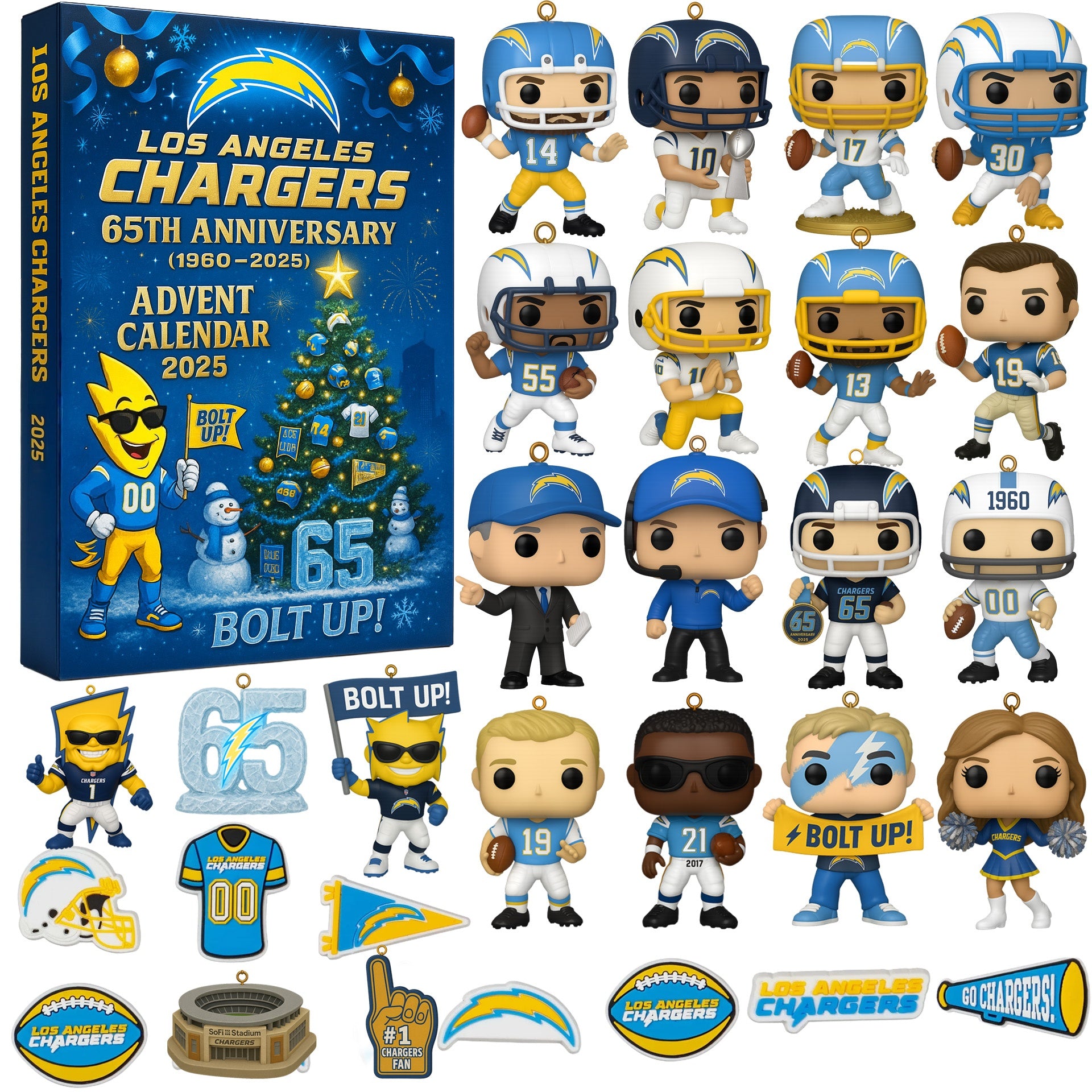 Los Angeles Chargers 65th Anniversary Advent Calendar 2025