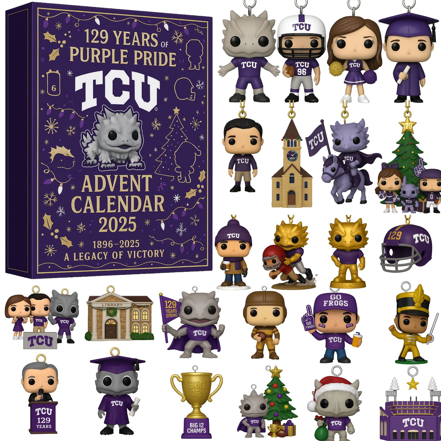 TCU Horned Frogs 129th Anniversary Pop Advent Calendar