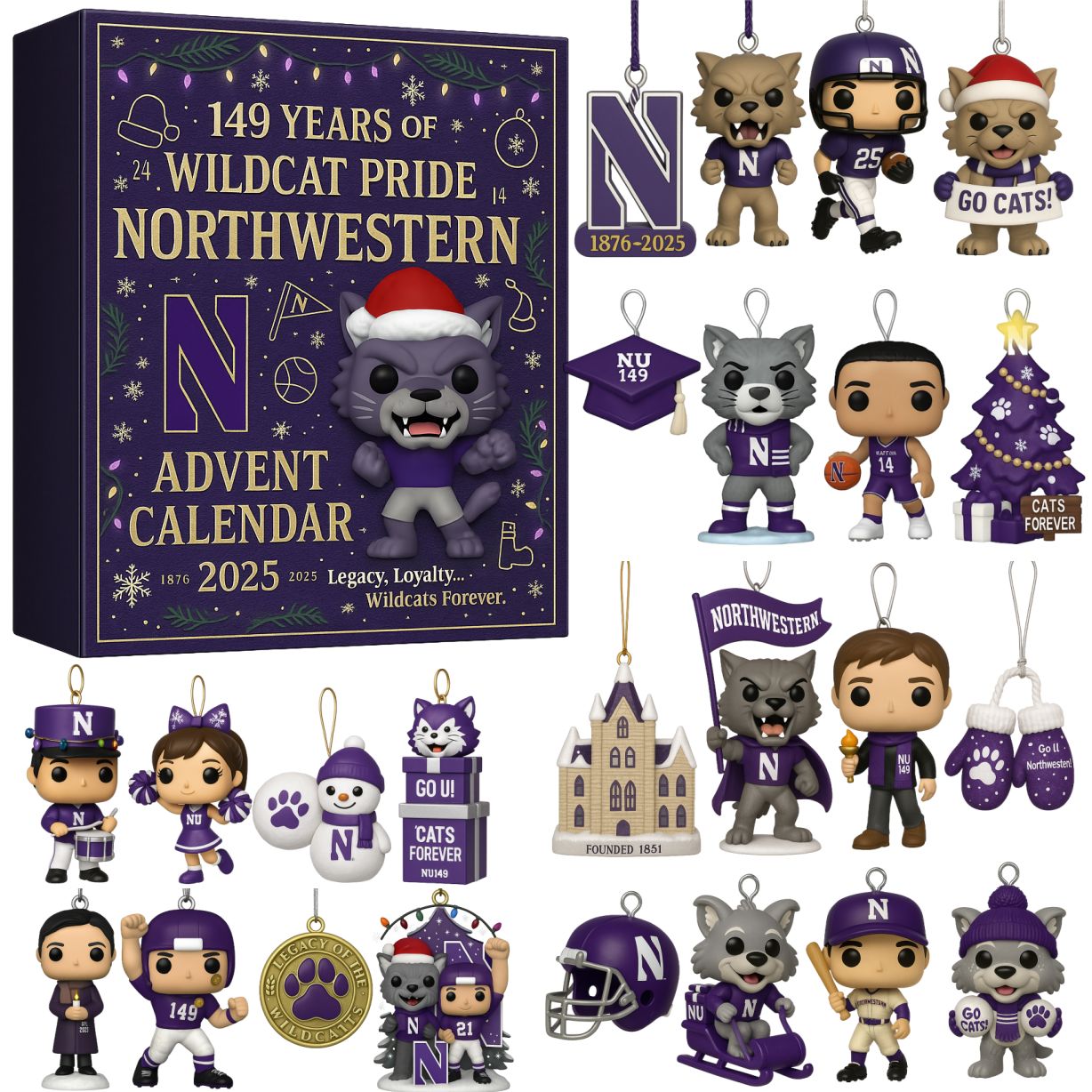 Northwestern Wildcats 149th Anniversary Pop Advent Calendar