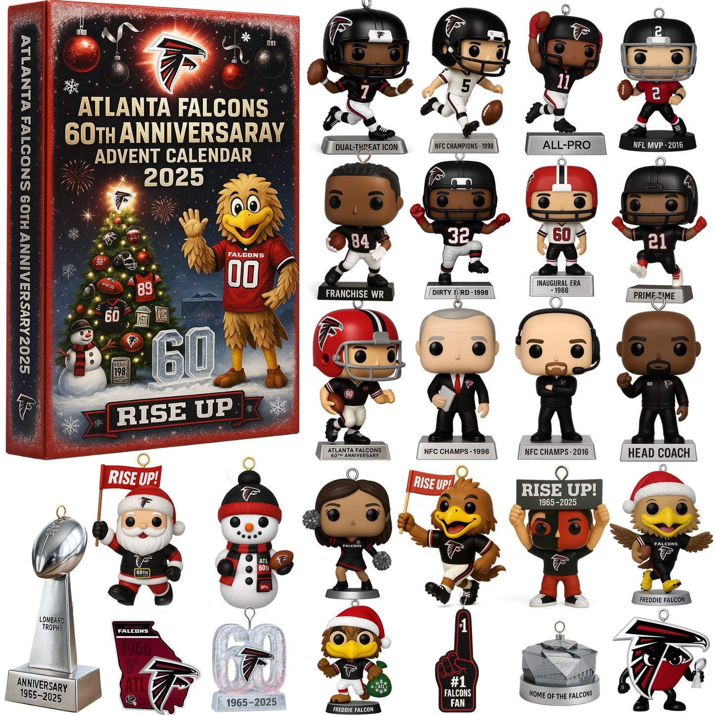 Atlanta Falcons 60th Anniversary Advent Calendar 2025