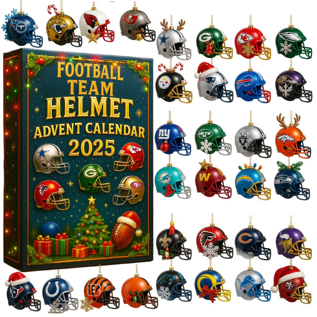 2025 NFL 32 Team Helmets Advent Calendar