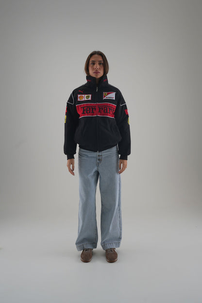 Ferrari F1 Vintage Racing Jacket - Black Edition