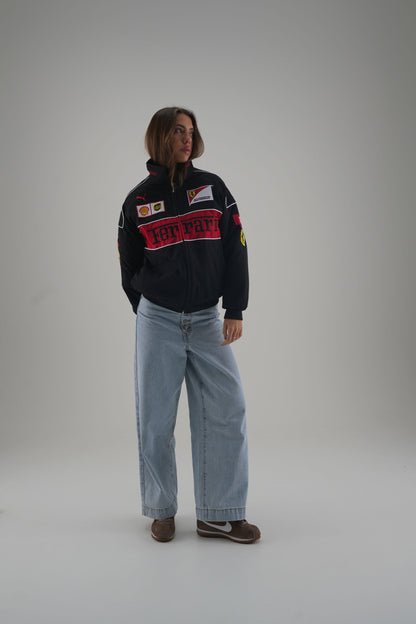 Ferrari F1 Vintage Racing Jacket - Black Edition