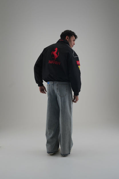 Ferrari F1 Vintage Racing Jacket - Black Edition