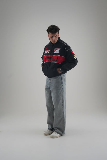 Ferrari F1 Vintage Racing Jacket - Black Edition