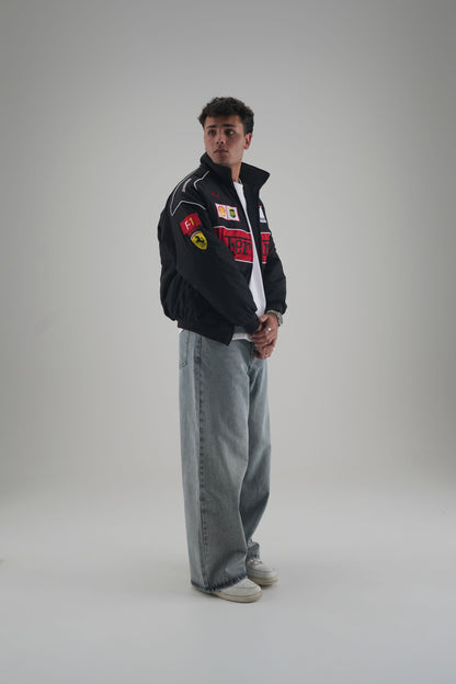 Ferrari F1 Vintage Racing Jacket - Black Edition