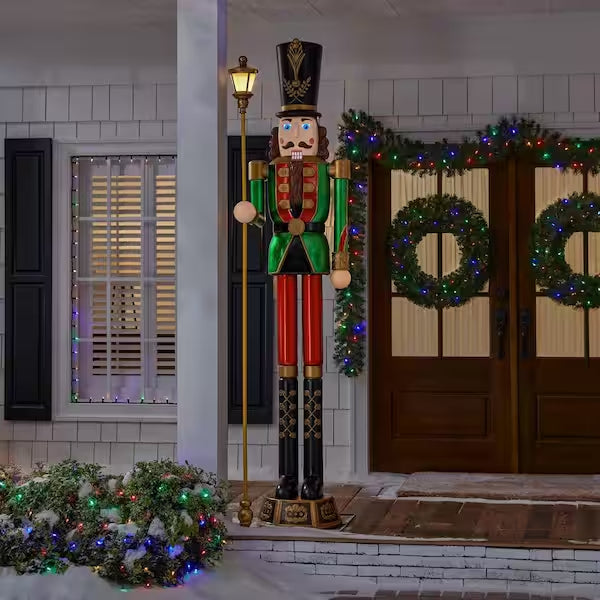 8 ft. Giant-Sized Lantern Nutcracker with LifeEyes LCD Eyes