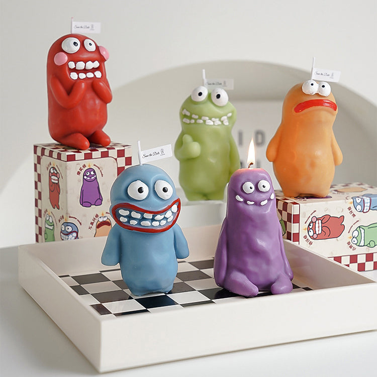 Wholesale Mini Funny Novelty Handmade Halloween Aromatherapy Cute Monster Shape Scented Candles