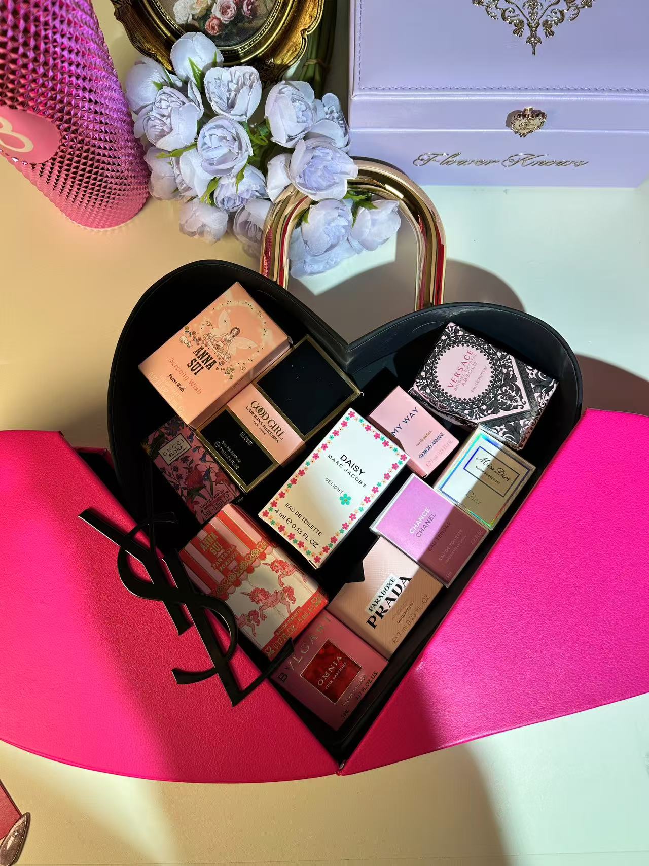 YSL Pink Gift  Set(Valentine`s Gift)