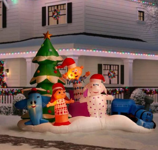 Christmas-9 5 ft w inflatable island of misfit toys scene
