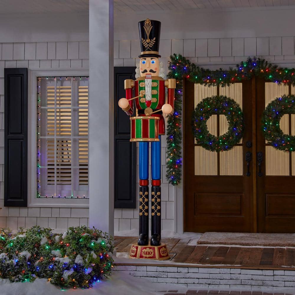 8 ft. LED Giant Sized Nutcracker Holiday Yard Decoration