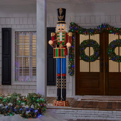 8 ft. LED Giant Sized Nutcracker Holiday Yard Decoration