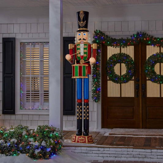 8 ft. LED Giant Sized Nutcracker Holiday Yard Decoration