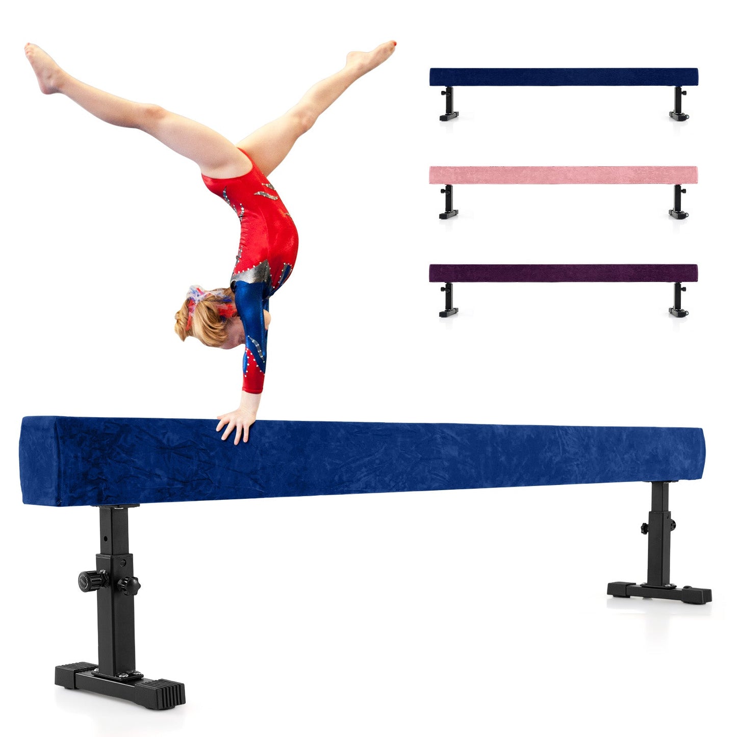 Goplus 7.5FT High and Low Gymnastics Beam with 3 Heights