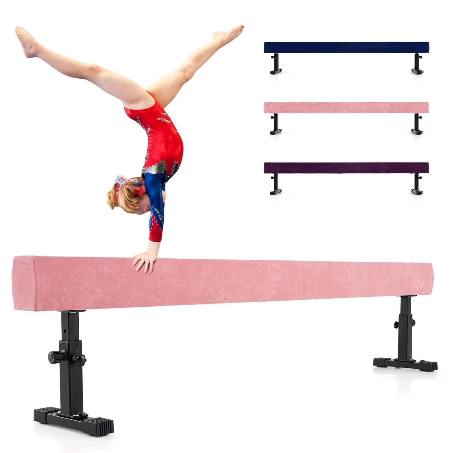 Goplus 7.5FT High and Low Gymnastics Beam with 3 Heights