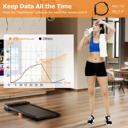 Goplus Walking Pad, Under Desk Treadmill for Home and Office