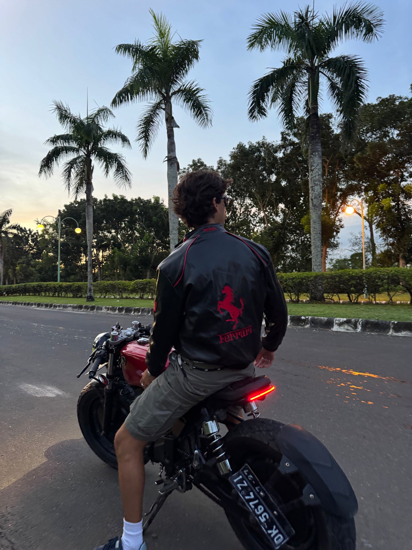 Ferrari F1 Vintage Leather Jacket - Red Edition