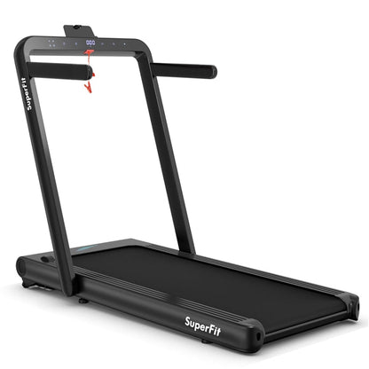 Goplus 2 in 1 Folding Treadmill, 4.75HP Superfit Under Desk Electric Treadmill with APP Control