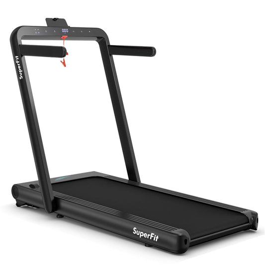 Goplus 2 in 1 Folding Treadmill, 4.75HP Superfit Under Desk Electric Treadmill with APP Control