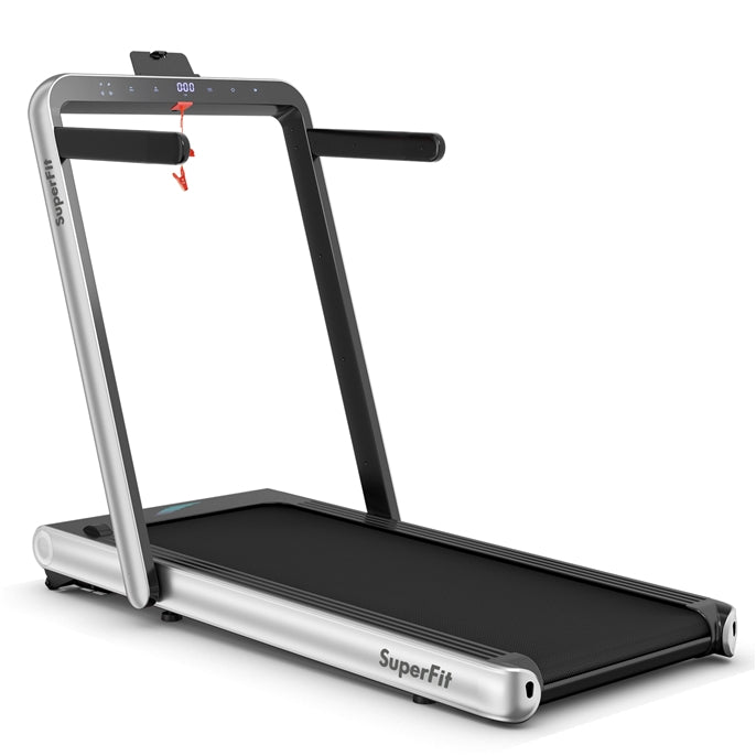 Goplus 2 in 1 Folding Treadmill, 4.75HP Superfit Under Desk Electric Treadmill with APP Control