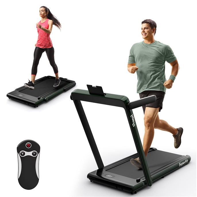 Goplus 2 in 1 Under Desk Treadmill, 2.5HP Superfit Folding Treadmill with Touch Panel Control, Treadmills for Home Office