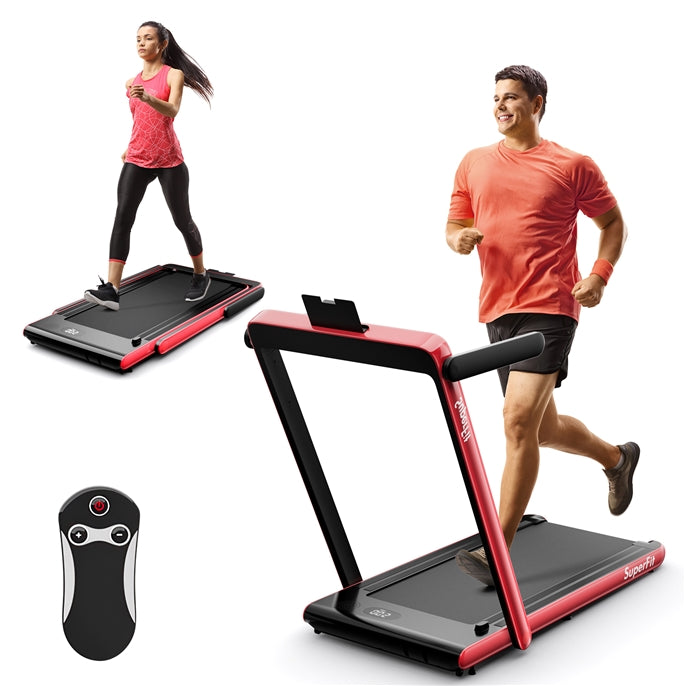 Goplus 2 in 1 Under Desk Treadmill, 2.5HP Superfit Folding Treadmill with Touch Panel Control, Treadmills for Home Office