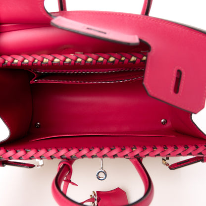 Wicker Swift Picnic Birkin 25 Naturel Framboise