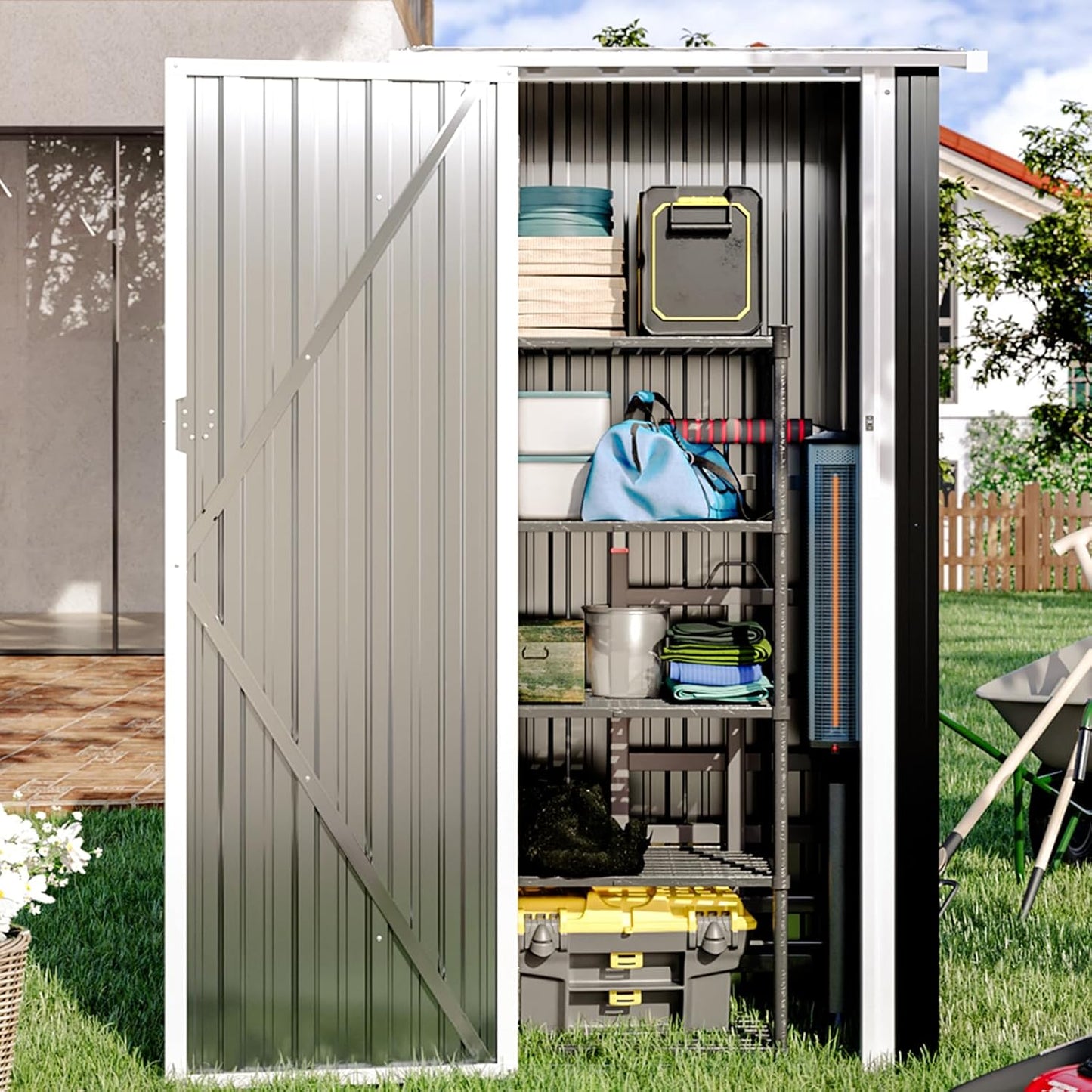 Metal Storage Shed House with Air Vent