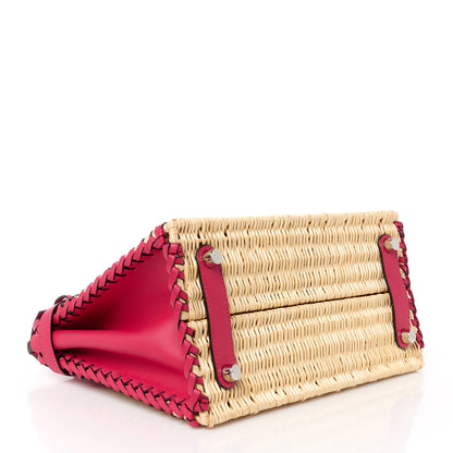 Wicker Swift Picnic Birkin 25 Naturel Framboise
