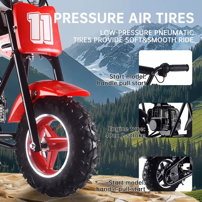 9cc Gas Mini Bike, Max Speed 20 Mph | Gas Dirt Bike, Mini Motorcycles