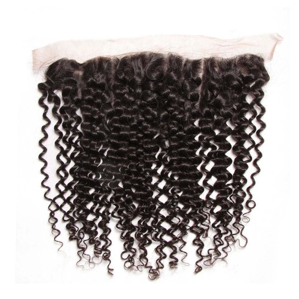 Peruvian Curly Hair 3 Bundles with Lace Frontal Closure- Hair