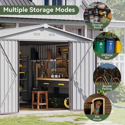 Metal Storage Shed House with Air Vent