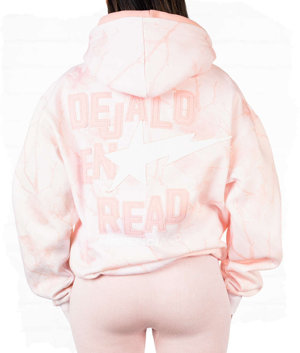 Dejalo En Read Pink Camo Hoodie