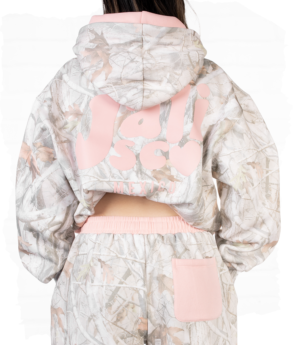 LIGHT CAMO/PINK PUFF STATE HOODIE