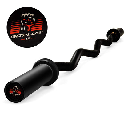 400Lbs Olympic EZ Curl Bar for Strength Training