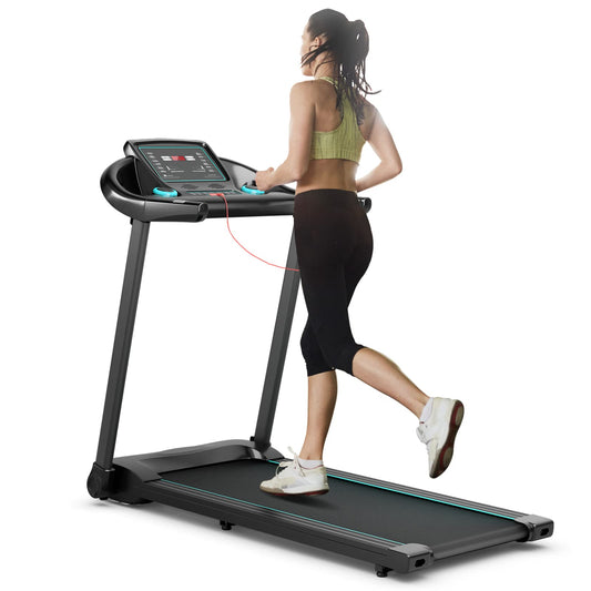 Goplus 2.25HP Folding Treadmill, Portable Electric Superfit Treadmill W/APP Control