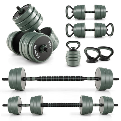 Goplus Adjustable Dumbbell Set, 92 LBS Free Weight Set w/Connector