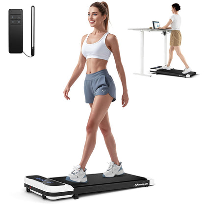 Goplus Walking Pad, Under Desk Treadmill with Remote Control & LED Display, 3 Countdown Modes