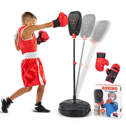 Goplus Inflation-Free Punching Bag, Boxing Bag Set with Boxing Gloves