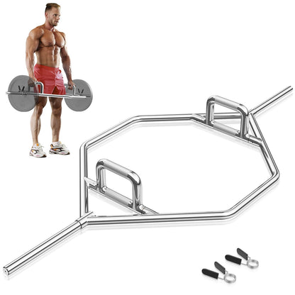 Goplus 56¡¯¡¯ Olympic Hex Trap Bar, Fit 1¡¯¡¯ Weight Plates