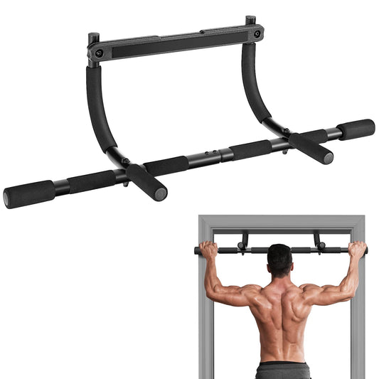 Goplus Pull Up Bar for Doorway, Multi-Grip Chin Up Bar w/ Foam Grips for Door Frame