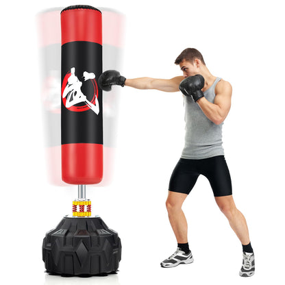 Goplus Freestanding Punching Bag, 70 Heavy Boxing Bag w/Fillable Base